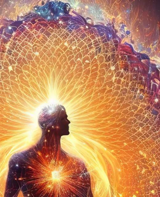The Source of Consciousness, energy of the universe, life force, prana, the mind of God and spirituality. Generative AI